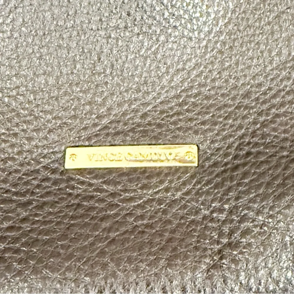 Vince Camuto Zoe Convertible Split Strap Pebble Leather Tassel Hobo Purse